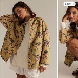 Free People Floral Barn Jacket